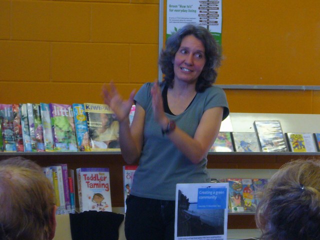 Local author Niki Harré at Pt Chev Library speaking on 15 Nov 2008 about creating a Green Community - picture 4.