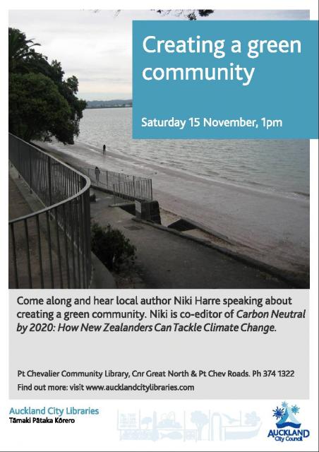 Creating a green community. Pt Chev library - 15 Nov 2008