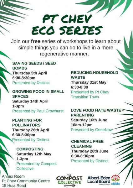 Pt Chev Eco Series - free workshops on living in a regenerative manner