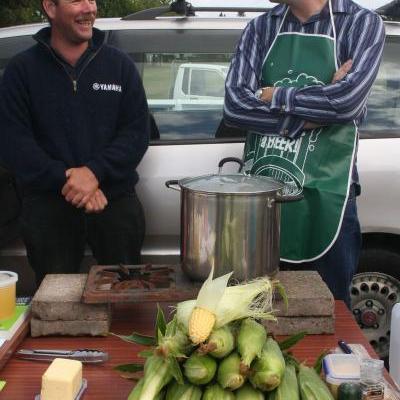 Corn with butter from James' cow